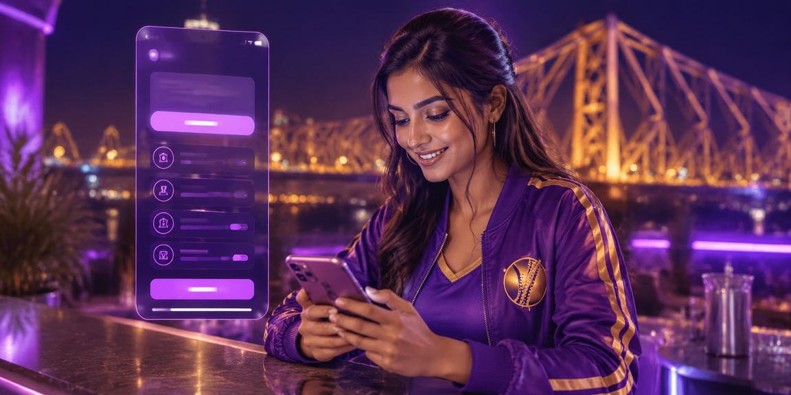 Mobile betting experience in Kolkata with neon style